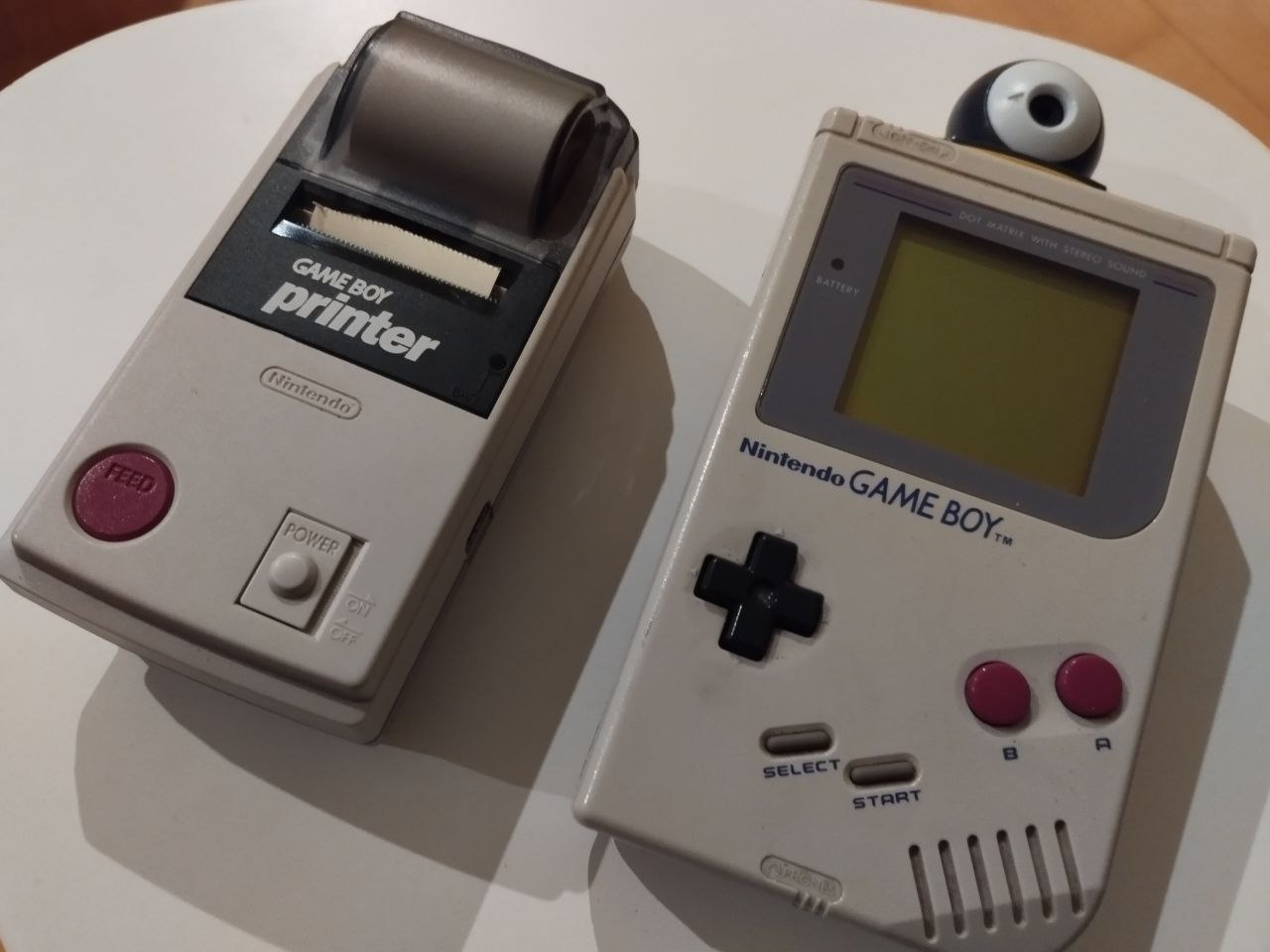 Configuración inicial Game Boy con la cámara y su impresora original