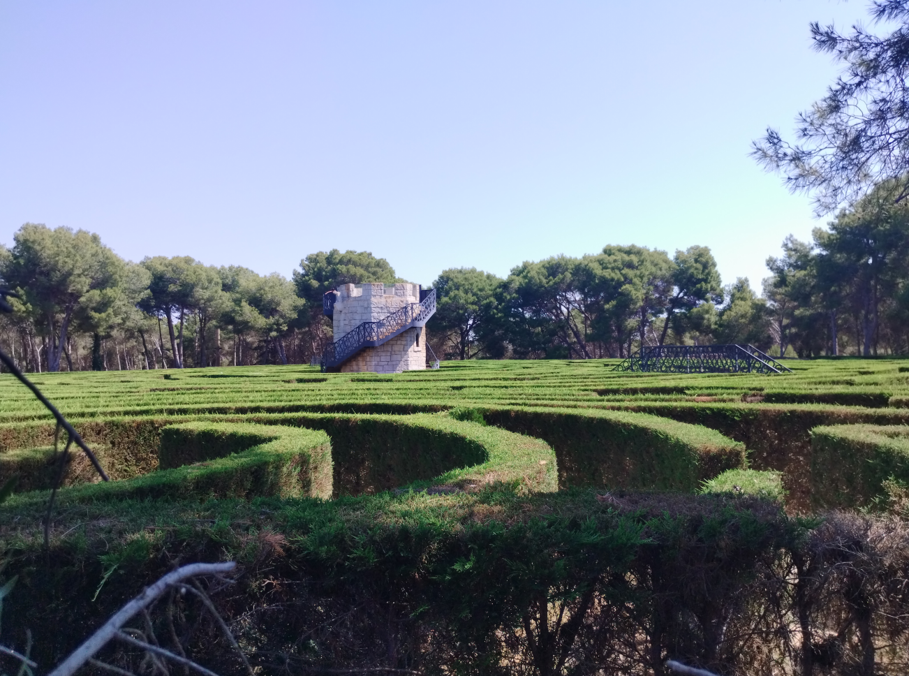 Vista desde una pendienta del laberinto