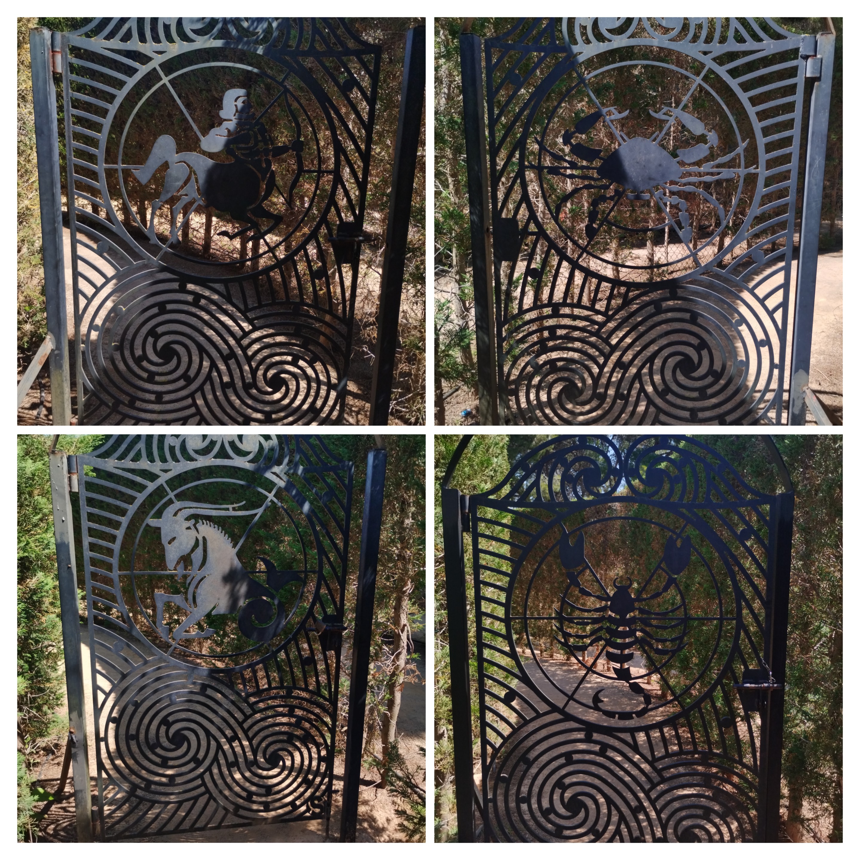 4 puertas cada una con signo del zodiaco