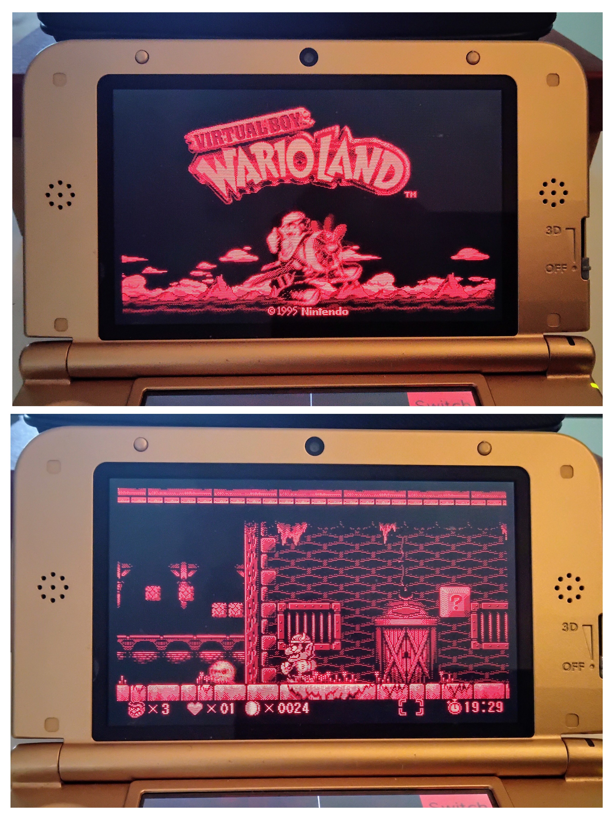 Wario Land de Virtual Boy en todo su esplendor