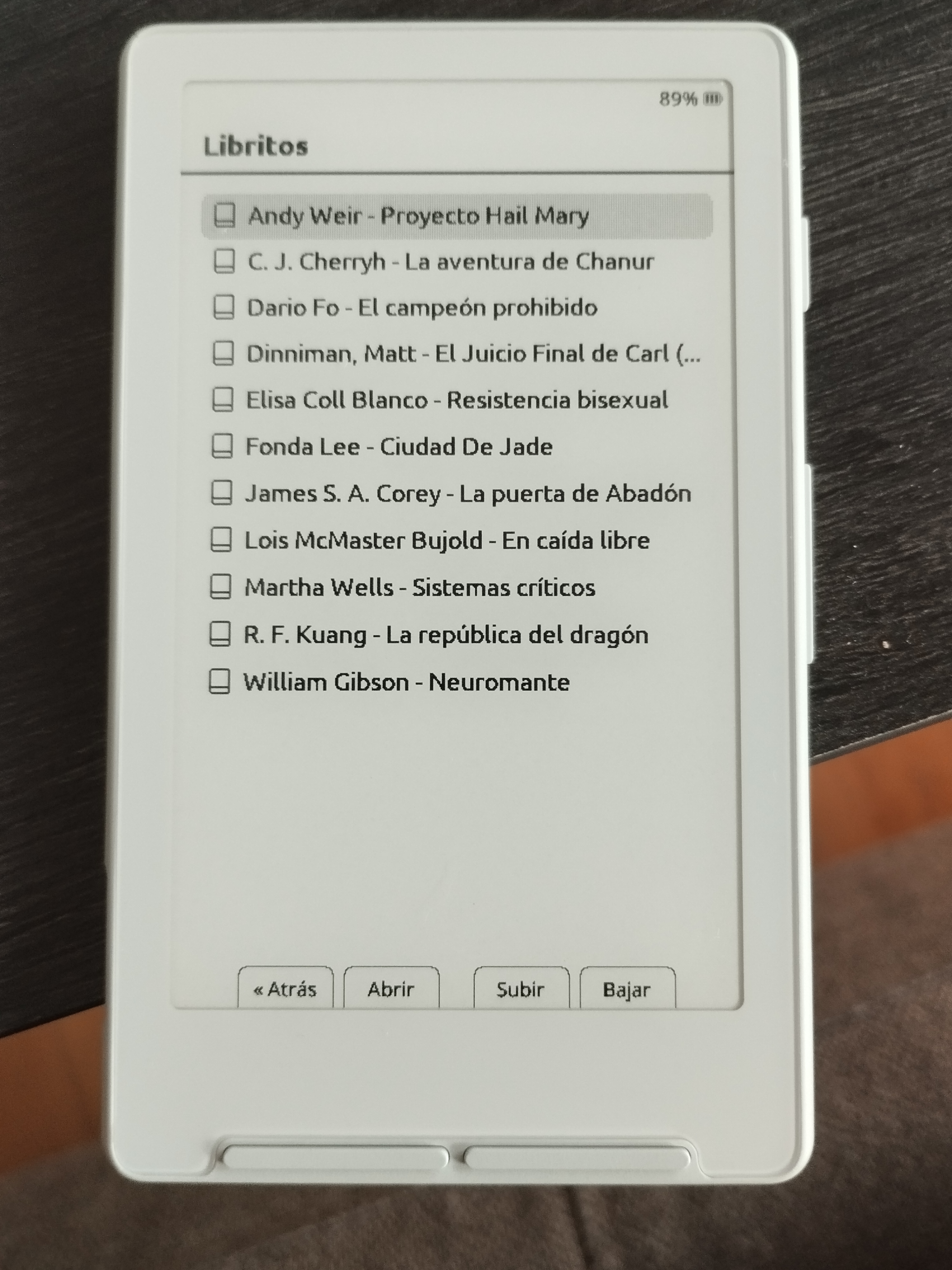 Navegación de libros